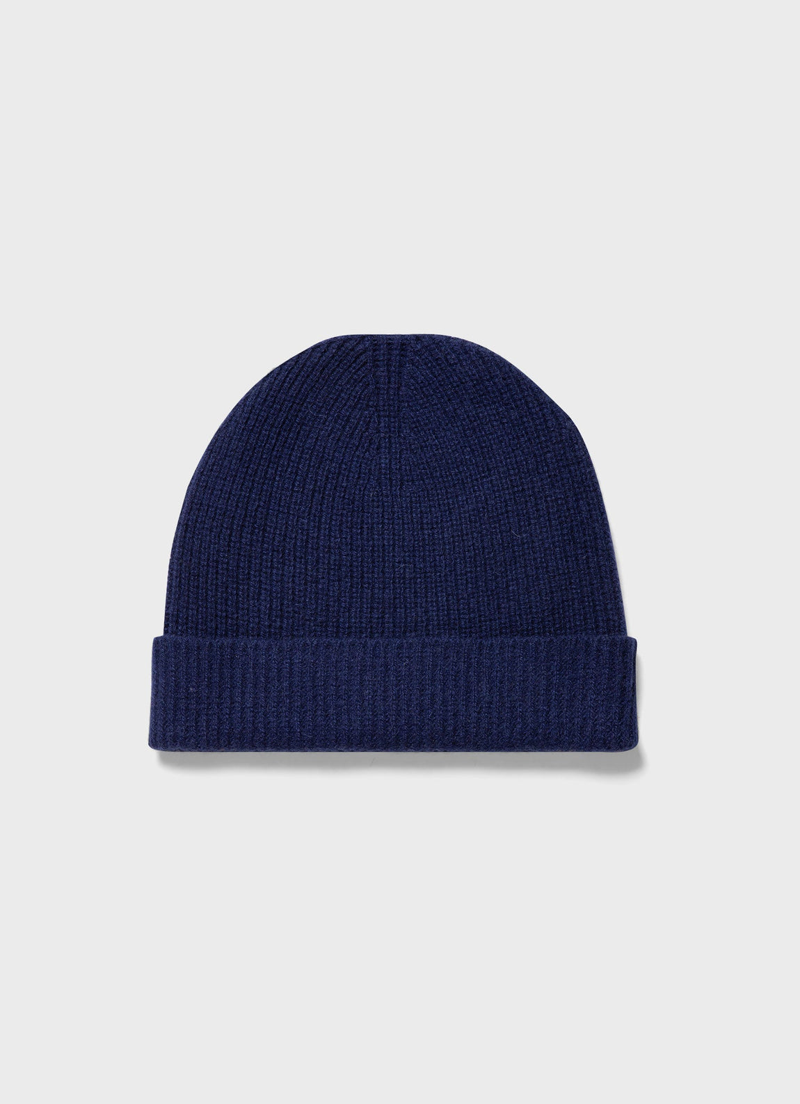 Cashmere Ribbed Hat in Space Blue