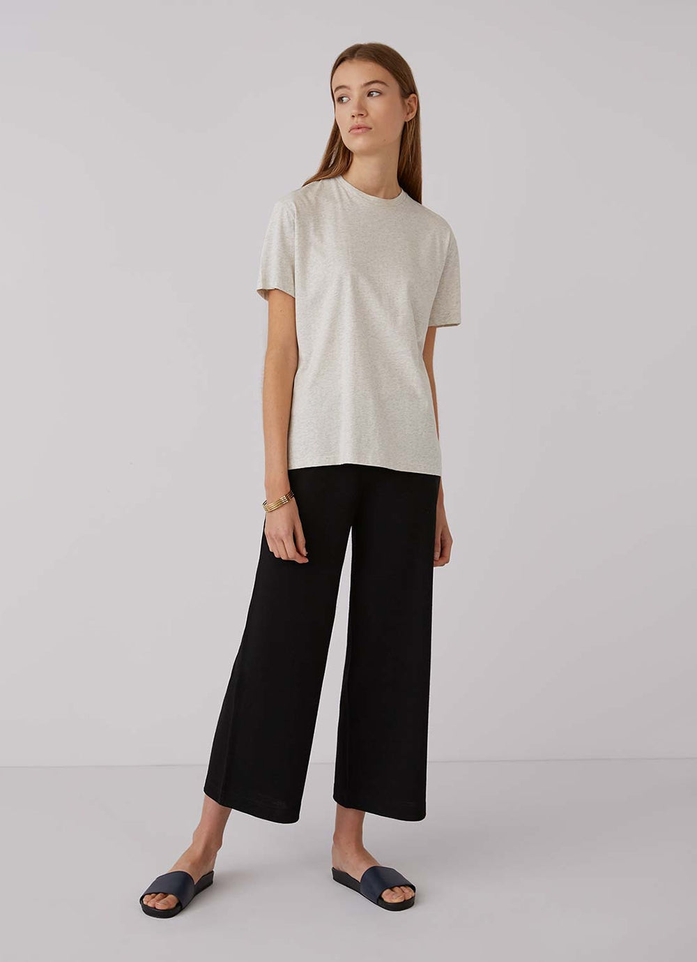 Women's Boy Fit T-shirt in Archive White Melange