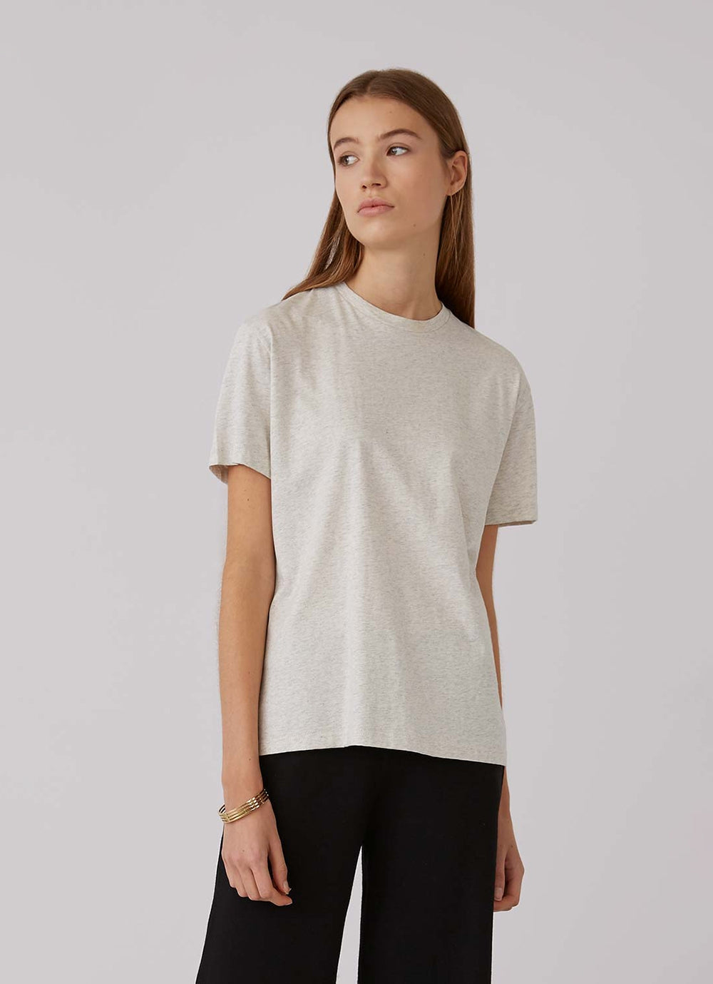 Women's Boy Fit T-shirt in Archive White Melange