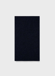Textured Waffle Scarf in Navy