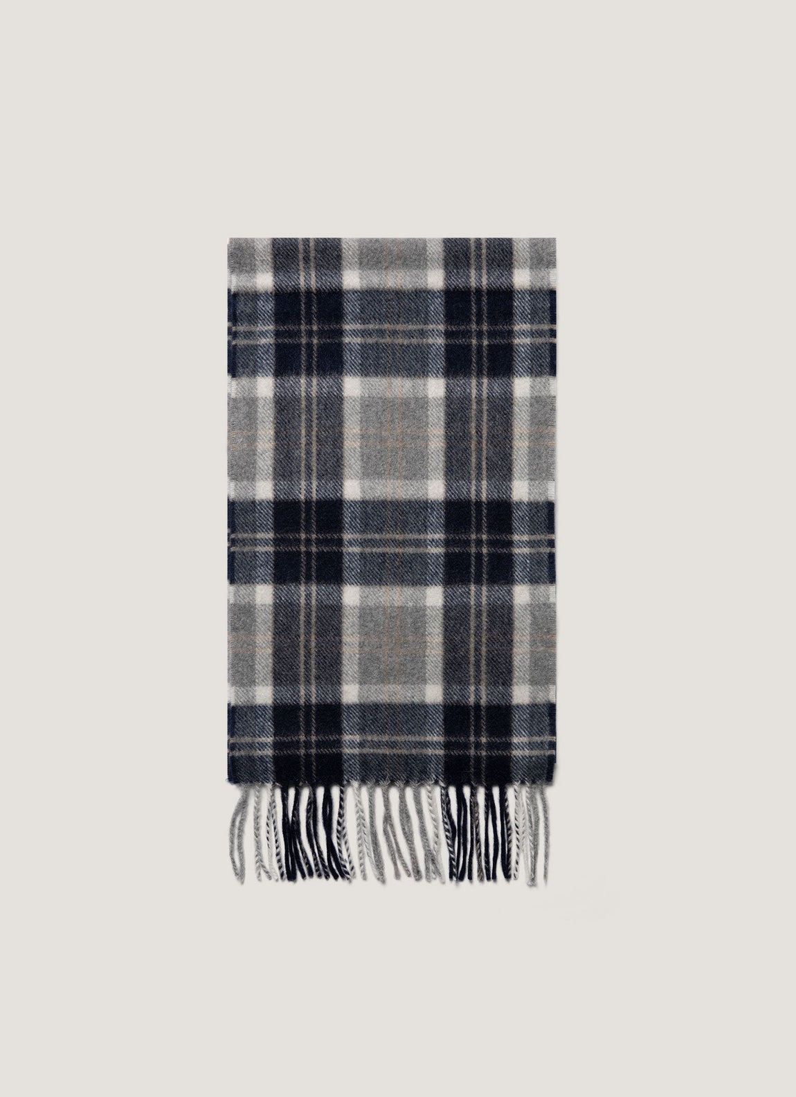 Cashmere Scarf in Navy Check