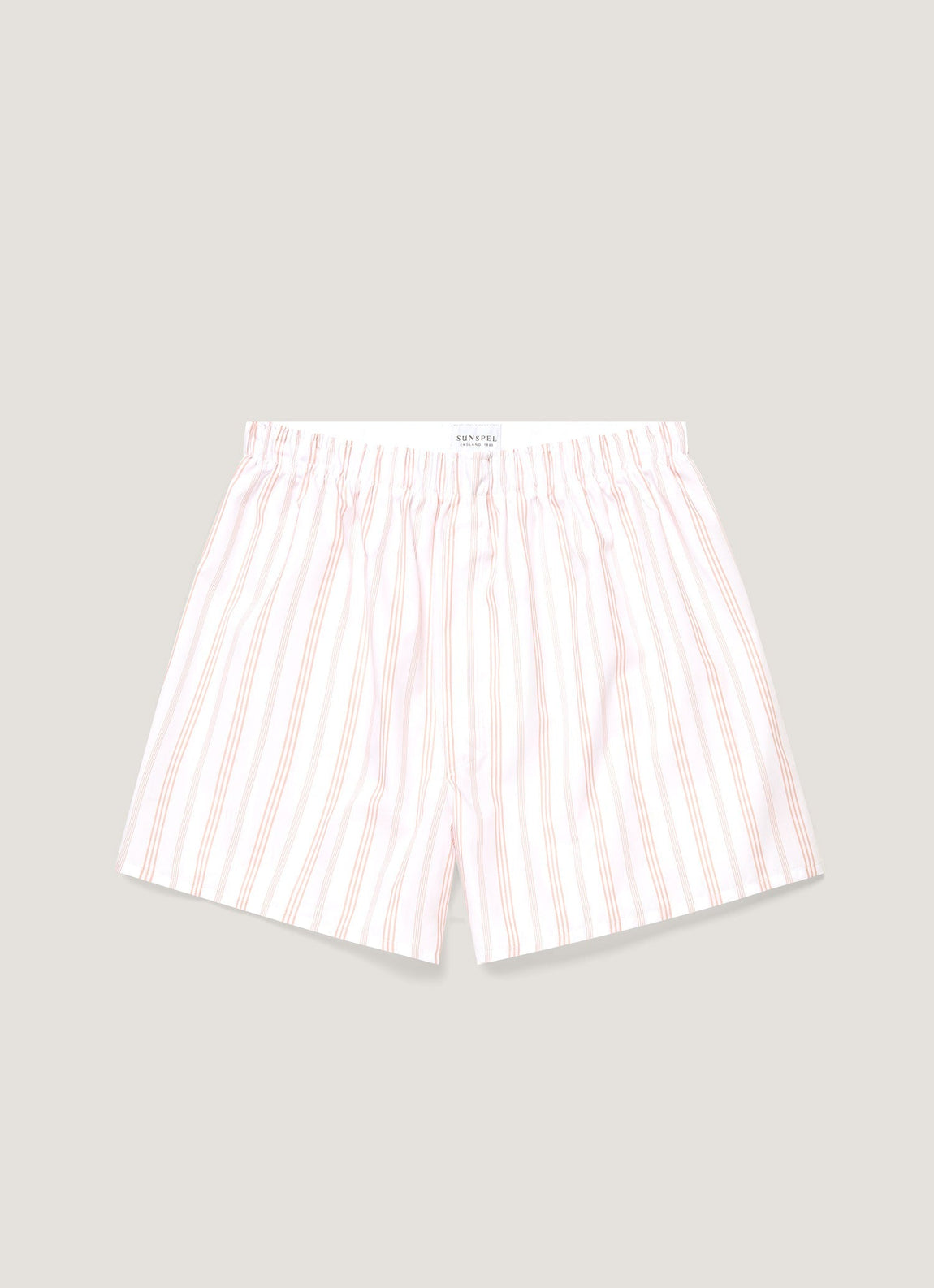 Men's Classic Boxer Short in Pale Pink Stripe