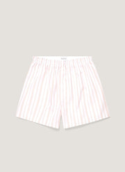 Men's Classic Boxer Short in Pale Pink Stripe