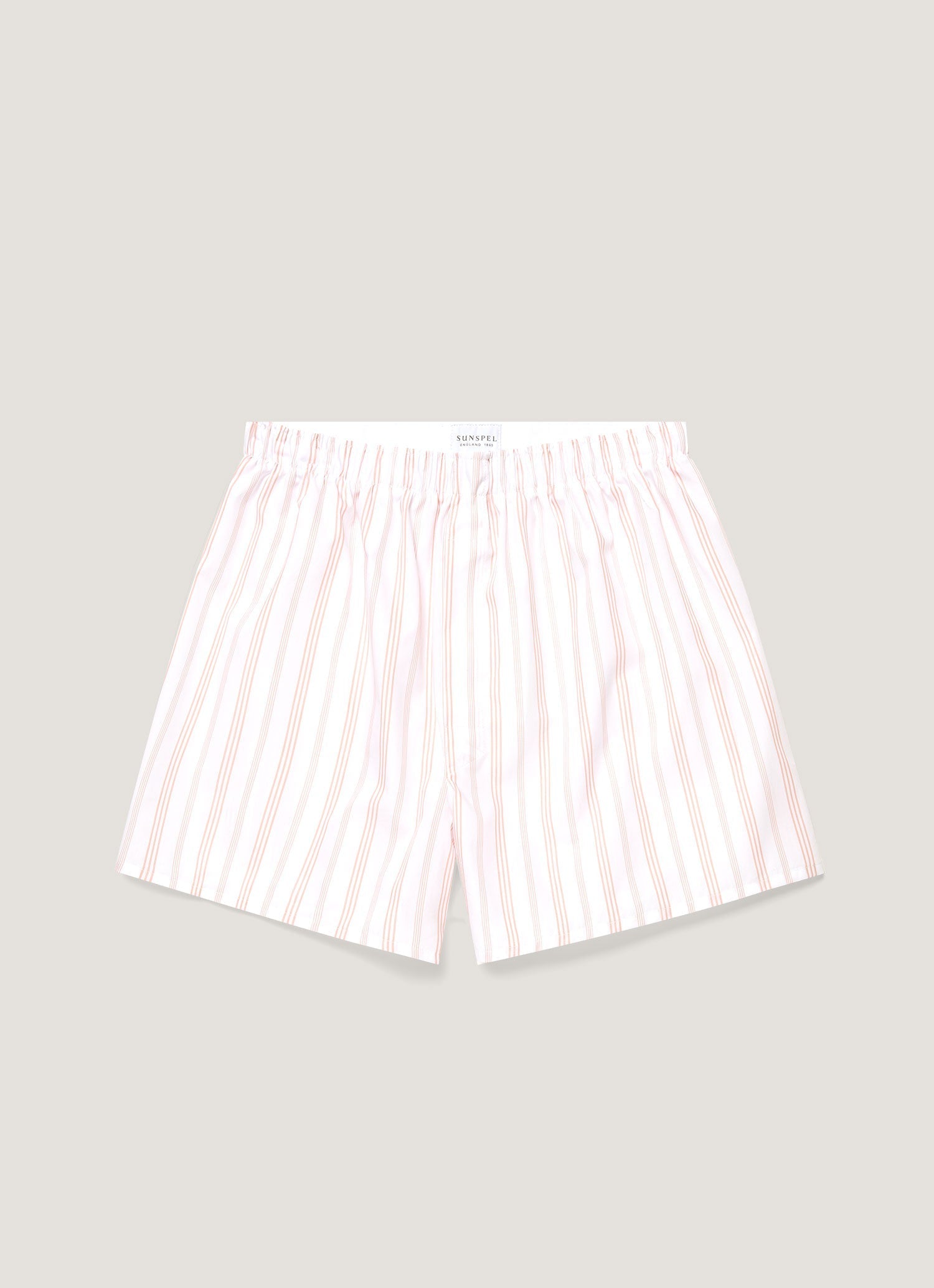 Men's Classic Boxer Short in Pale Pink Stripe
