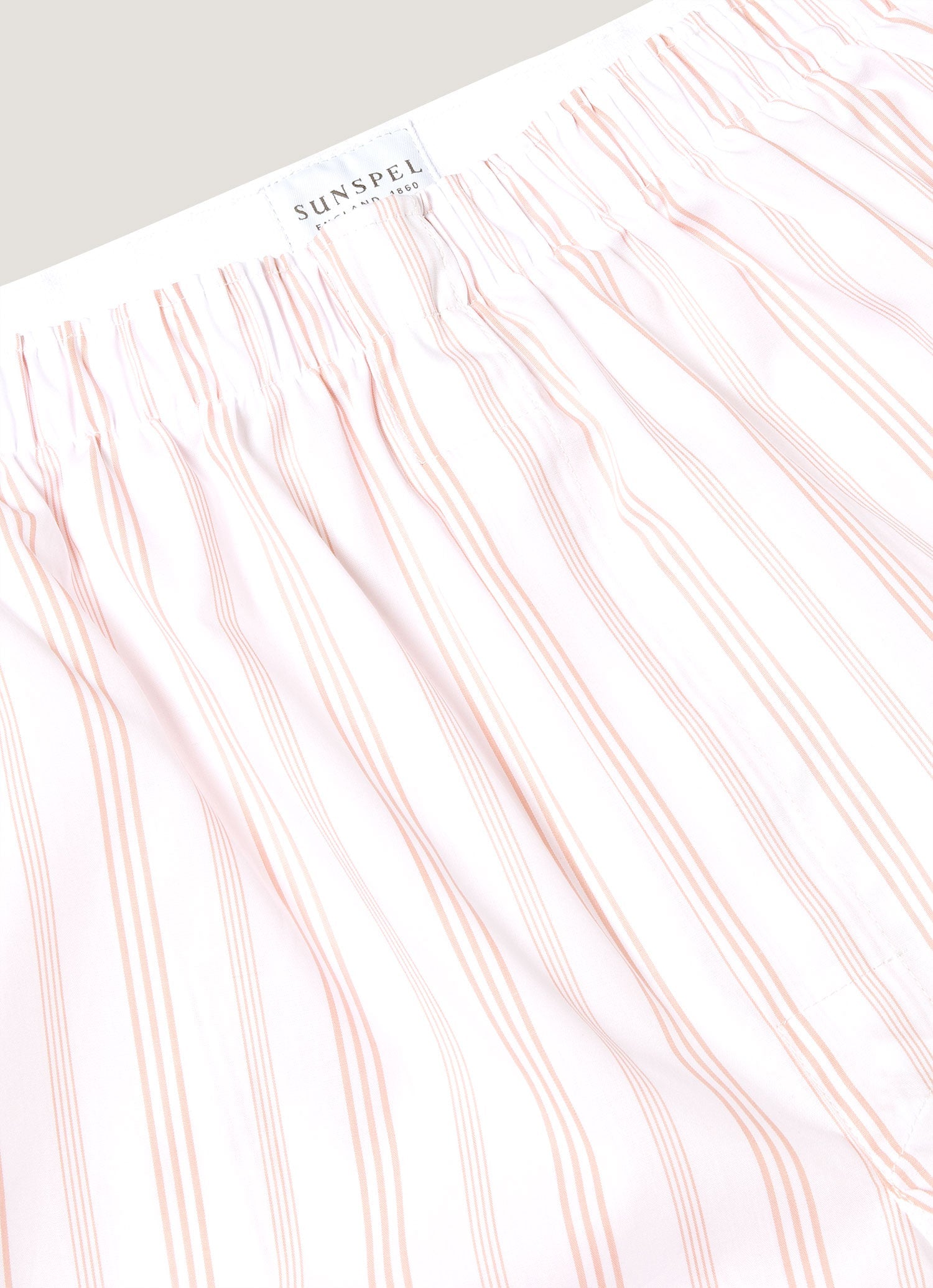Men's Classic Boxer Short in Pale Pink Stripe