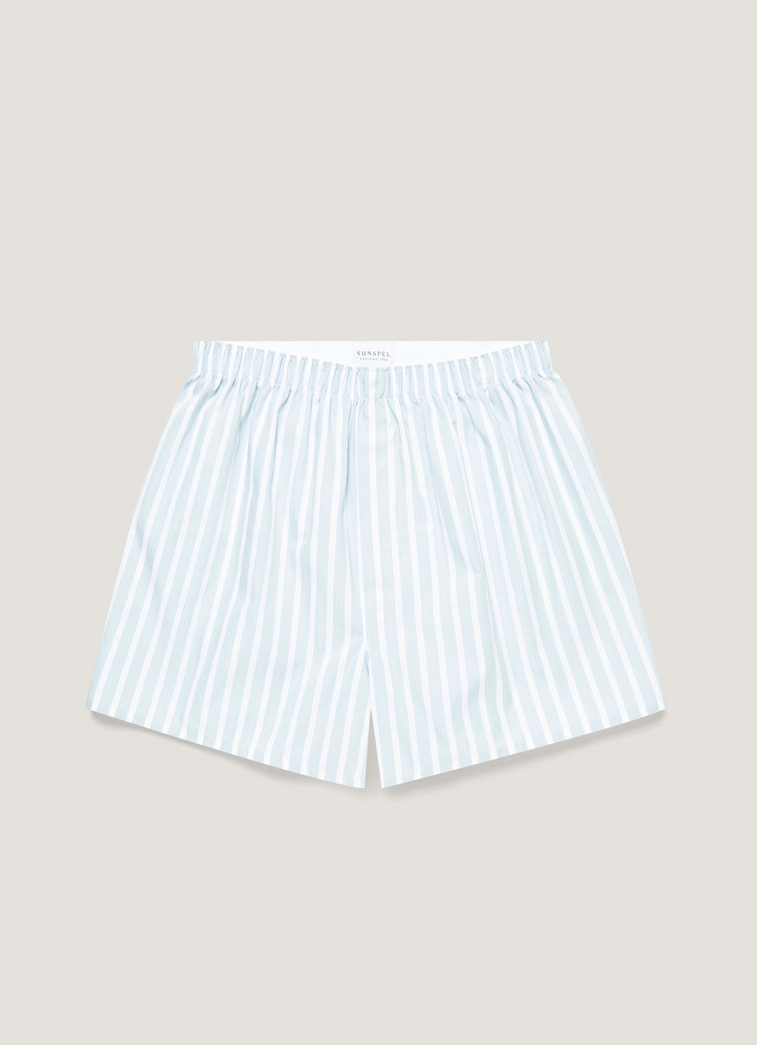Men's Classic Boxer Shorts in Sky Blue/White