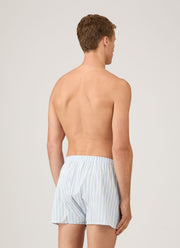 Men's Classic Boxer Short in Sky Blue/White