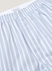 Men's Classic Boxer Shorts in Sky Blue/White