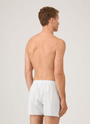 Men's Classic Boxer Short in White/Blue/Green