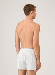 Men's Classic Boxer Short in White/Blue/Green