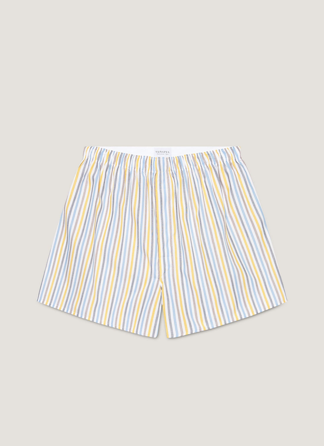 Men's Classic Boxer Shorts in Yellow/Brown/Blue