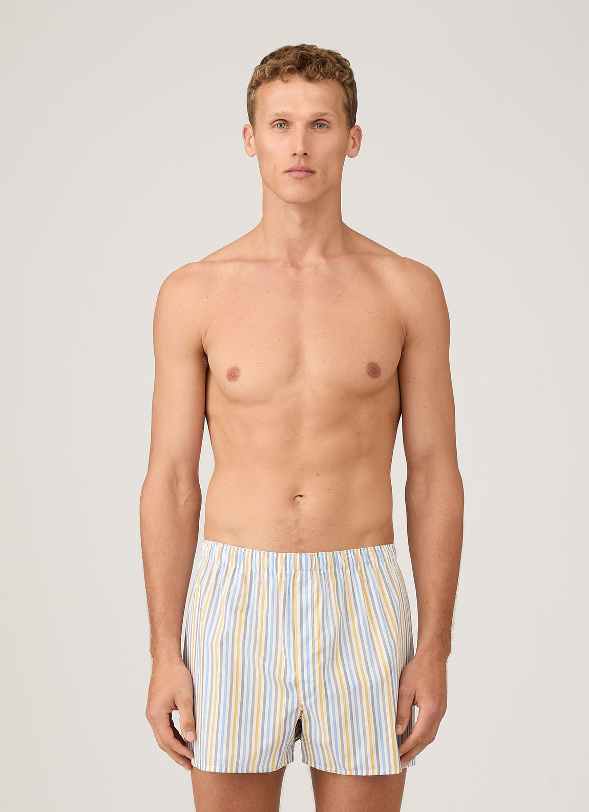 Men's Classic Boxer Short in Yellow/Brown/Blue