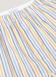 Men's Classic Boxer Short in Yellow/Brown/Blue