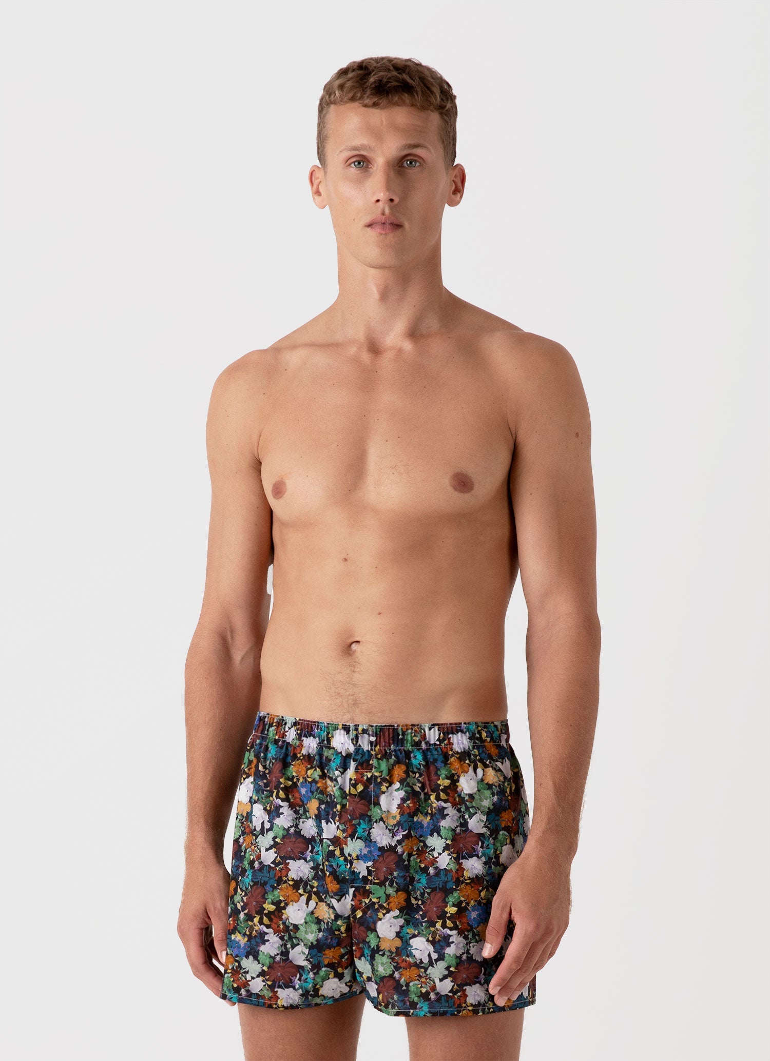 Men's Classic Boxer Short in Liberty Fabric in Futuristic Floral