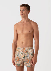 Men's Classic Boxer Short in Liberty Fabric in Parchment Floral