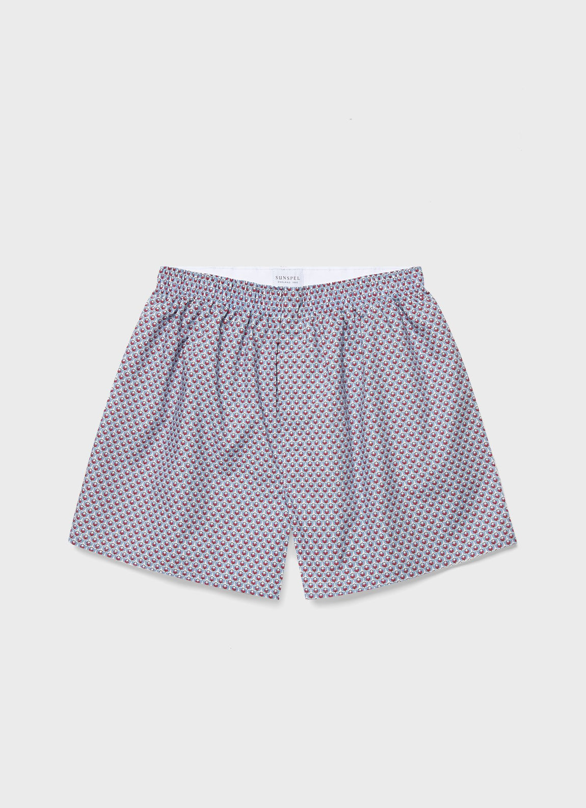 Men's Liberty Print Boxer Shorts in Blue Flower