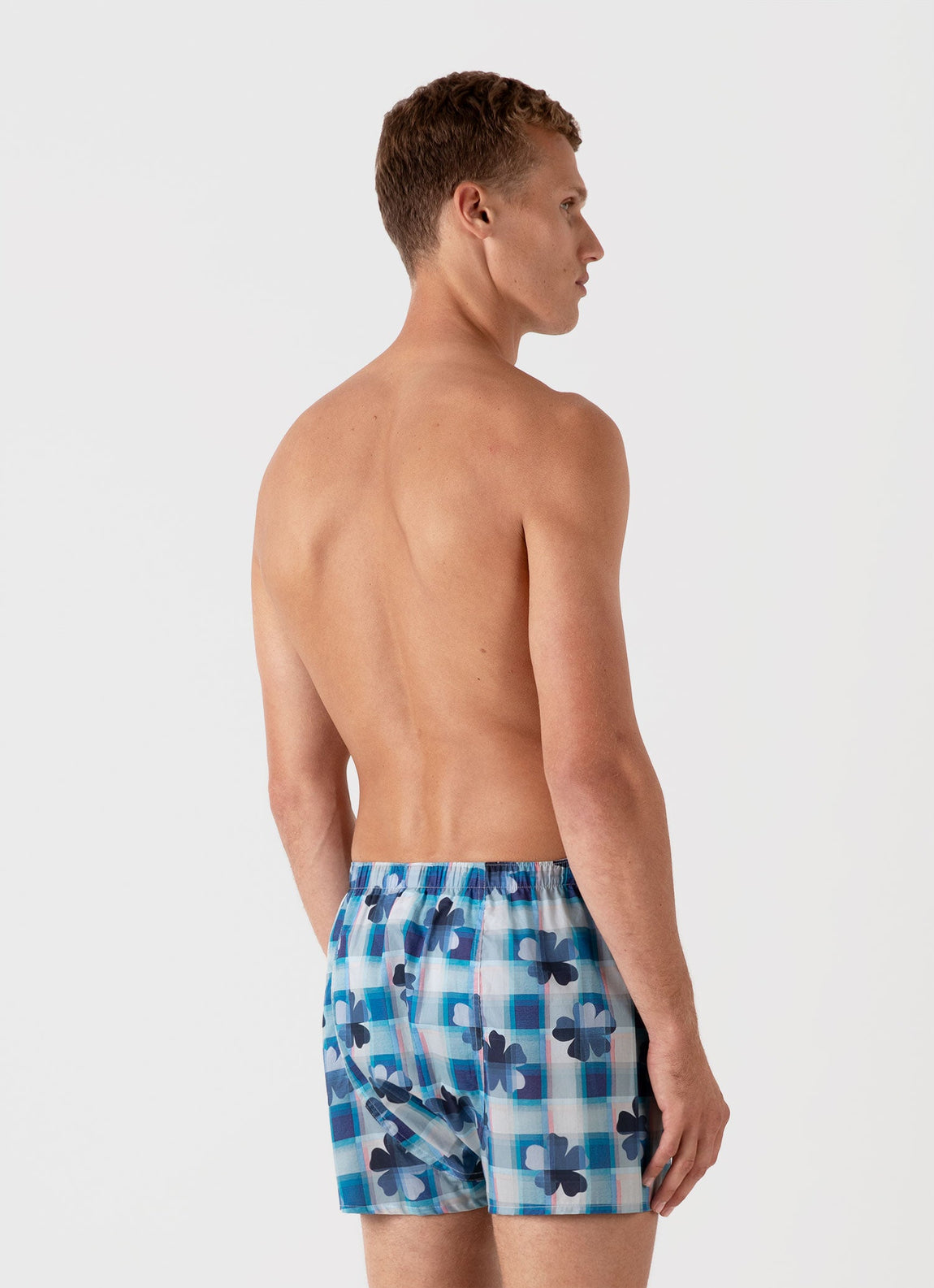 Men's Classic Boxer Short in Liberty Fabric in Blue Flower