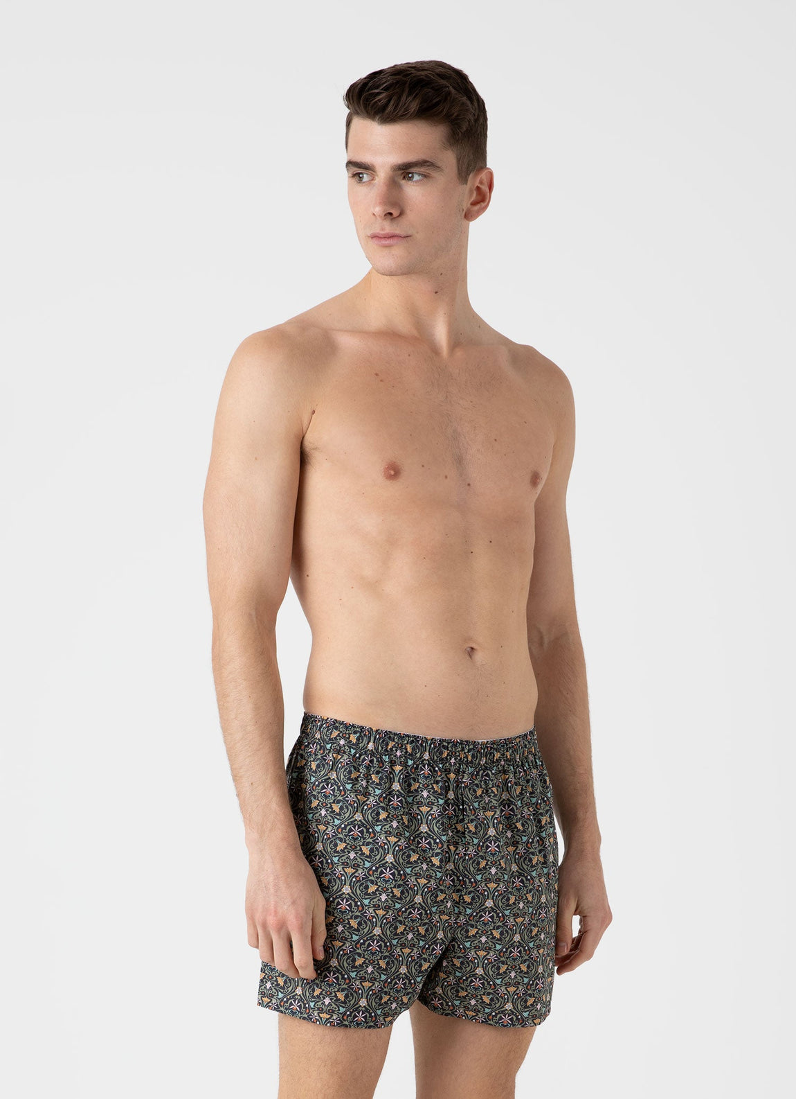 Men's Classic Boxer Short in Liberty Fabric in Ghost Orchid