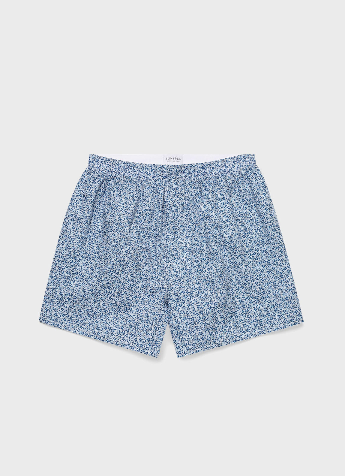 Men's Classic Boxer Short in Liberty Fabric in Ink Blue Meadow