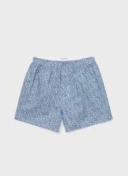 Men's Classic Boxer Short in Liberty Fabric in Ink Blue Meadow