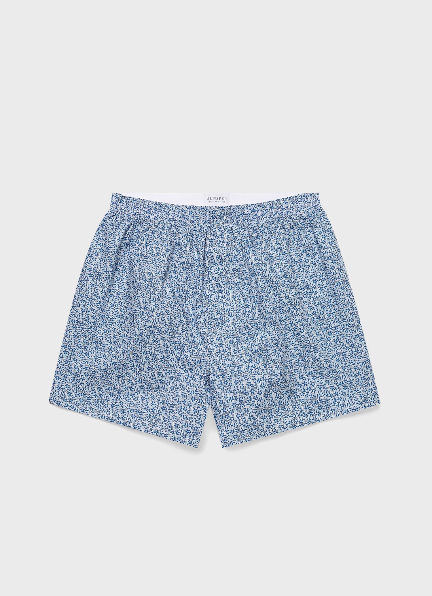 Men's Classic Boxer Short in Liberty Fabric in Ink Blue Meadow