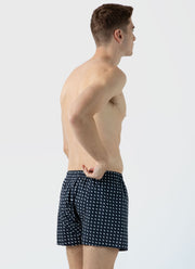 Men's Classic Boxer Short in Navy Sun & Clouds