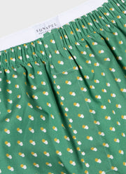 Men's Classic Boxer Short in Green Sun & Clouds