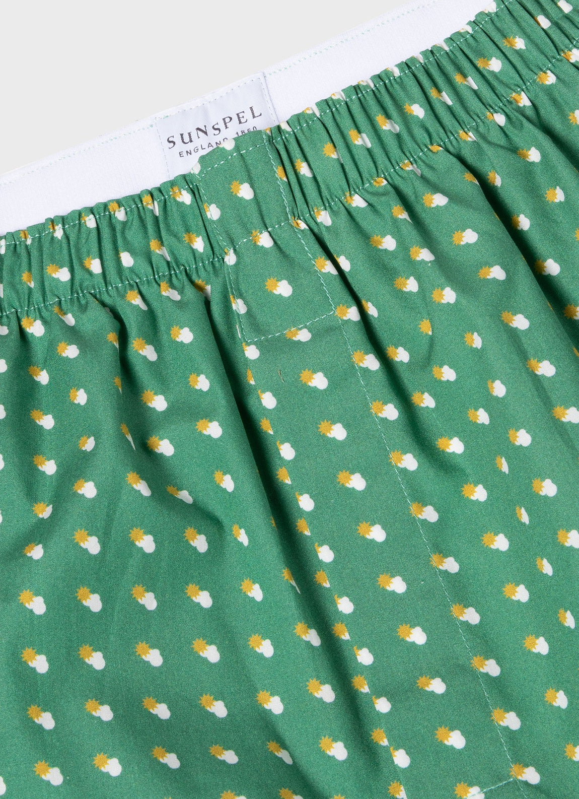 Men's Classic Boxer Short in Green Sun & Clouds