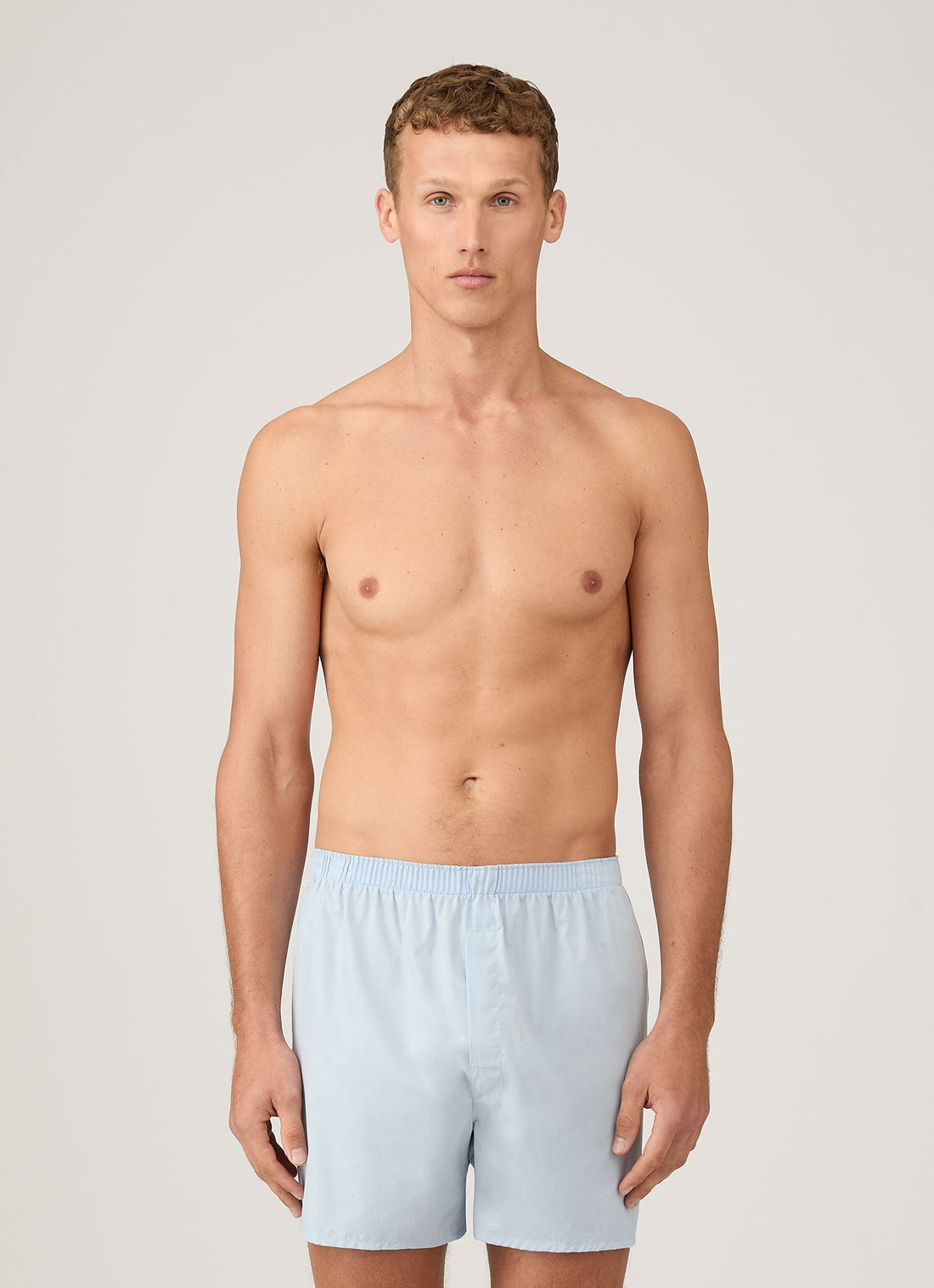 Men's Long Cut Classic Boxer Short in Plain Blue