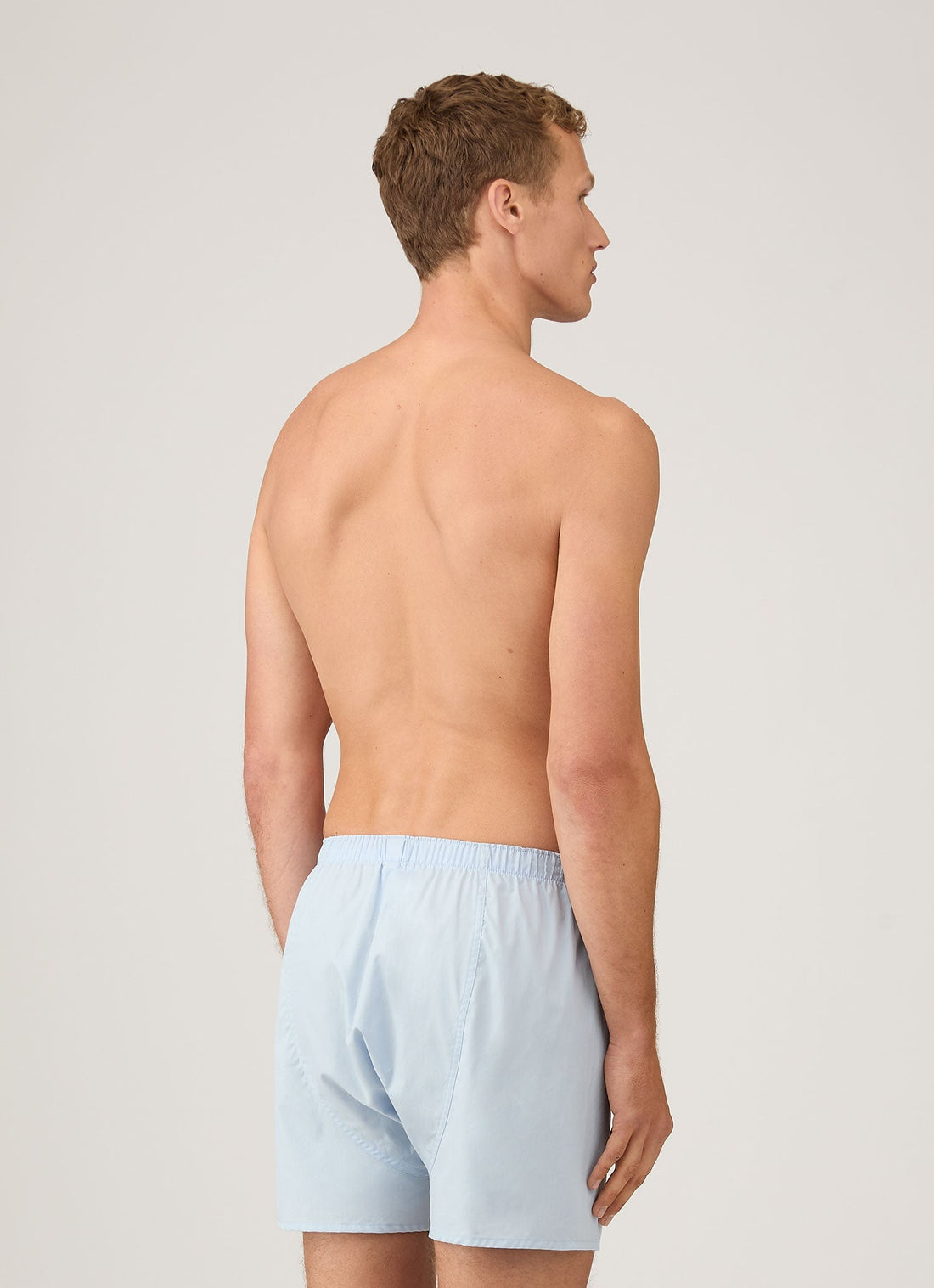 Men's Long Cut Classic Boxer Short in Plain Blue