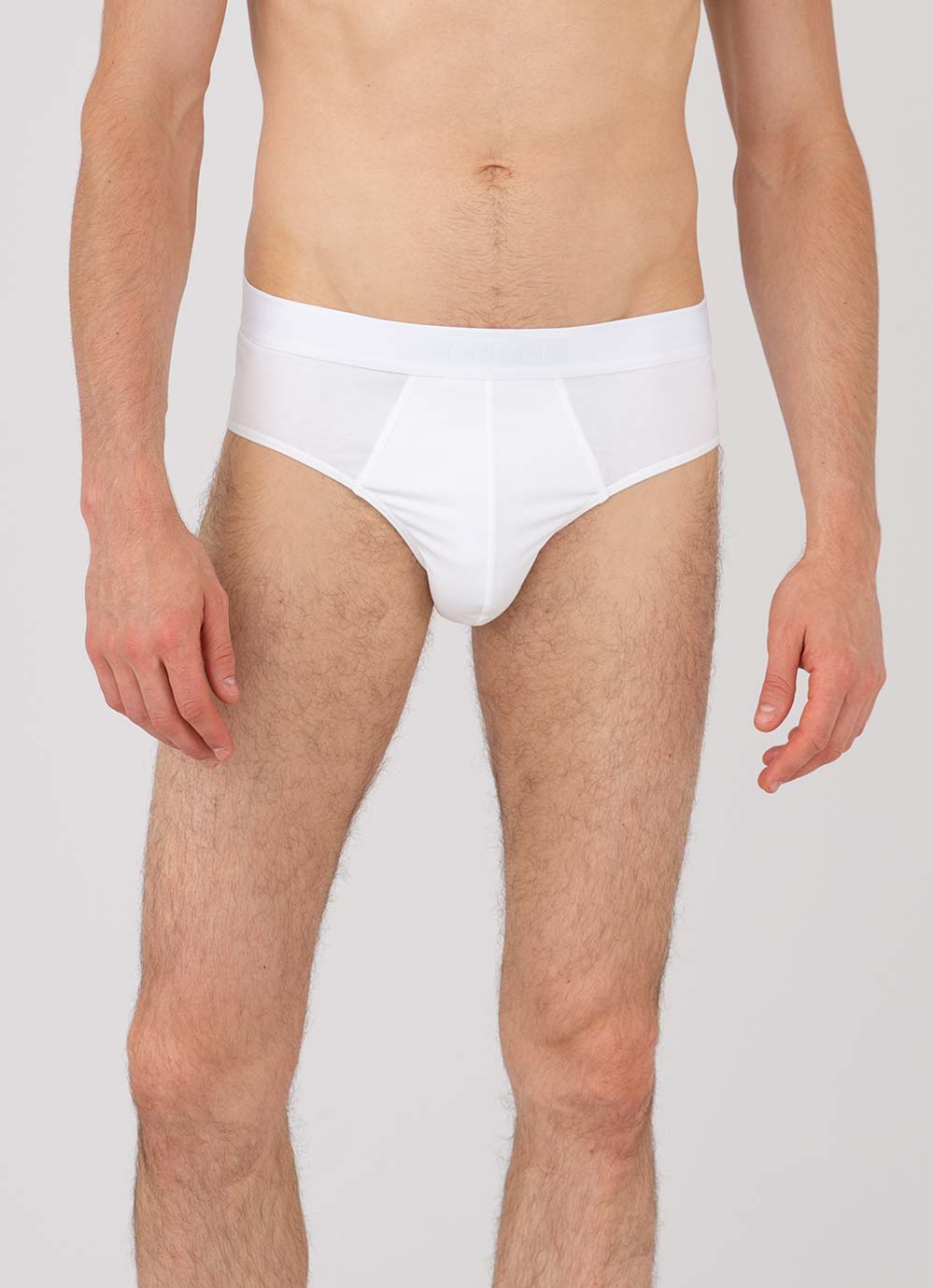 Men's Stretch Cotton Briefs in White