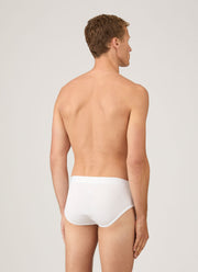 Men's Superfine Cotton Briefs in White