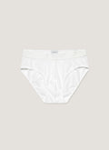 Men's Cellular Cotton Briefs in White