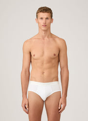 Men's Sea Island Cotton Briefs in White