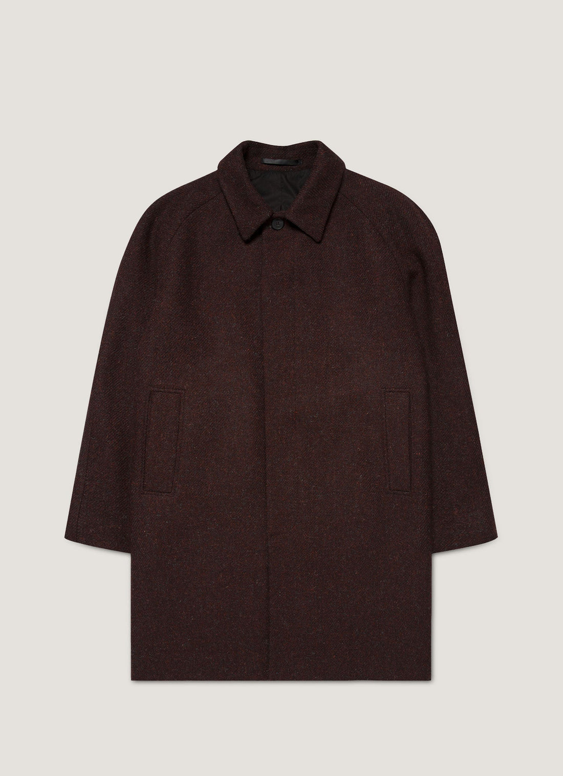 Men's Harris Tweed Car Coat in Truffle