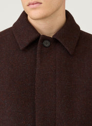 Men's Harris Tweed Car Coat in Truffle