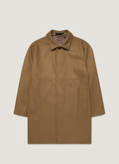 Men's Boiled Wool Coat in Mole