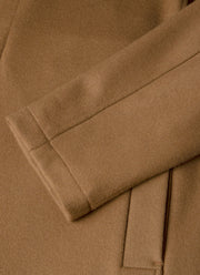 Men's Boiled Wool Coat in Mole