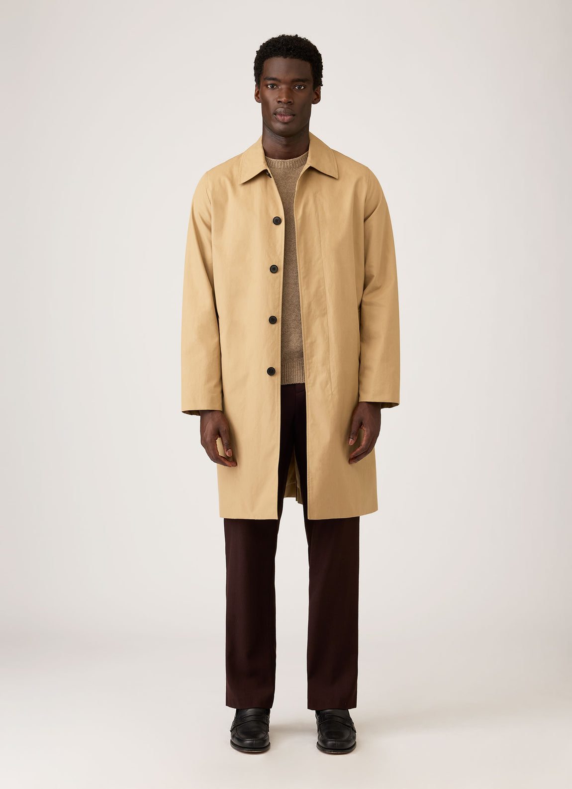 Herren-Ventile-Mac in Dunkelbeige