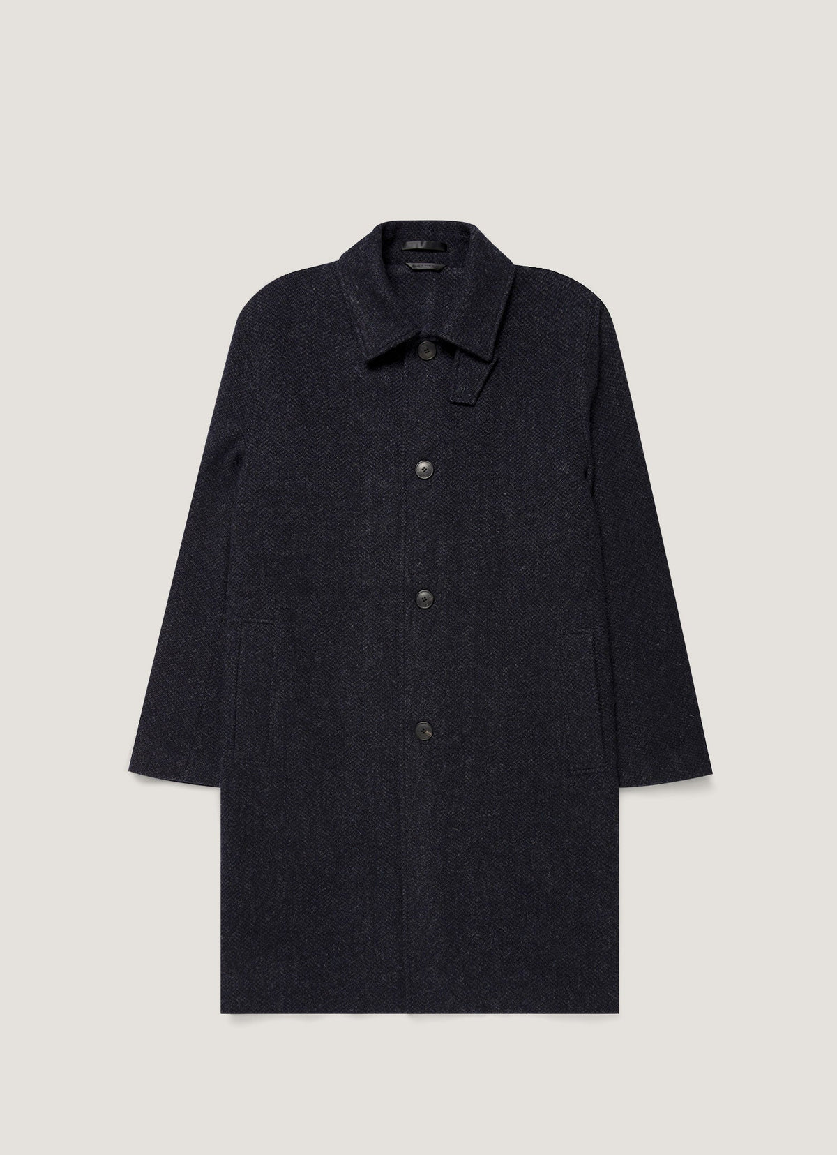 Men's Tweed Overcoat in Navy Tweed