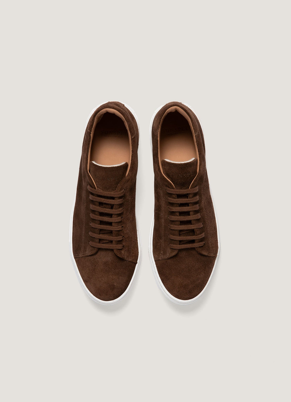 Men's Suede Tennis Shoe in Brown