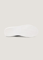 Men's Suede Tennis Shoe in Light Navy