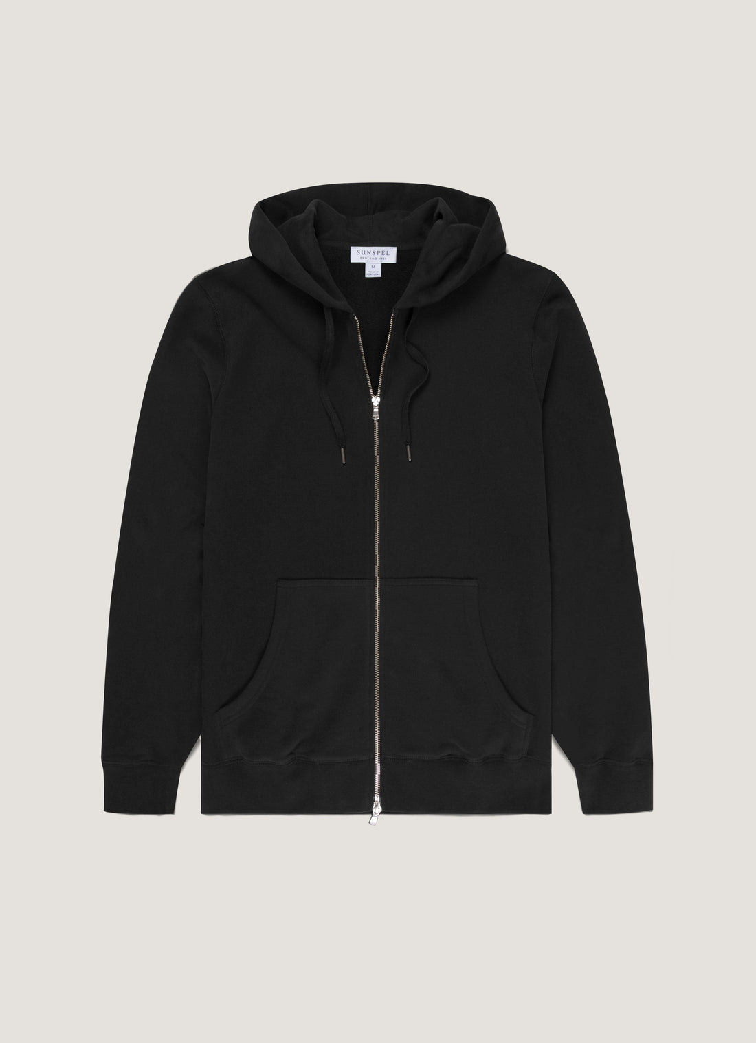 Men's Loopback Zip Hoody in Black