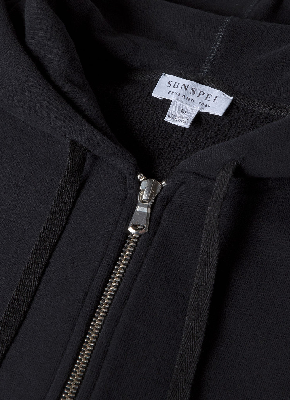 Men's Loopback Zip Hoody in Black