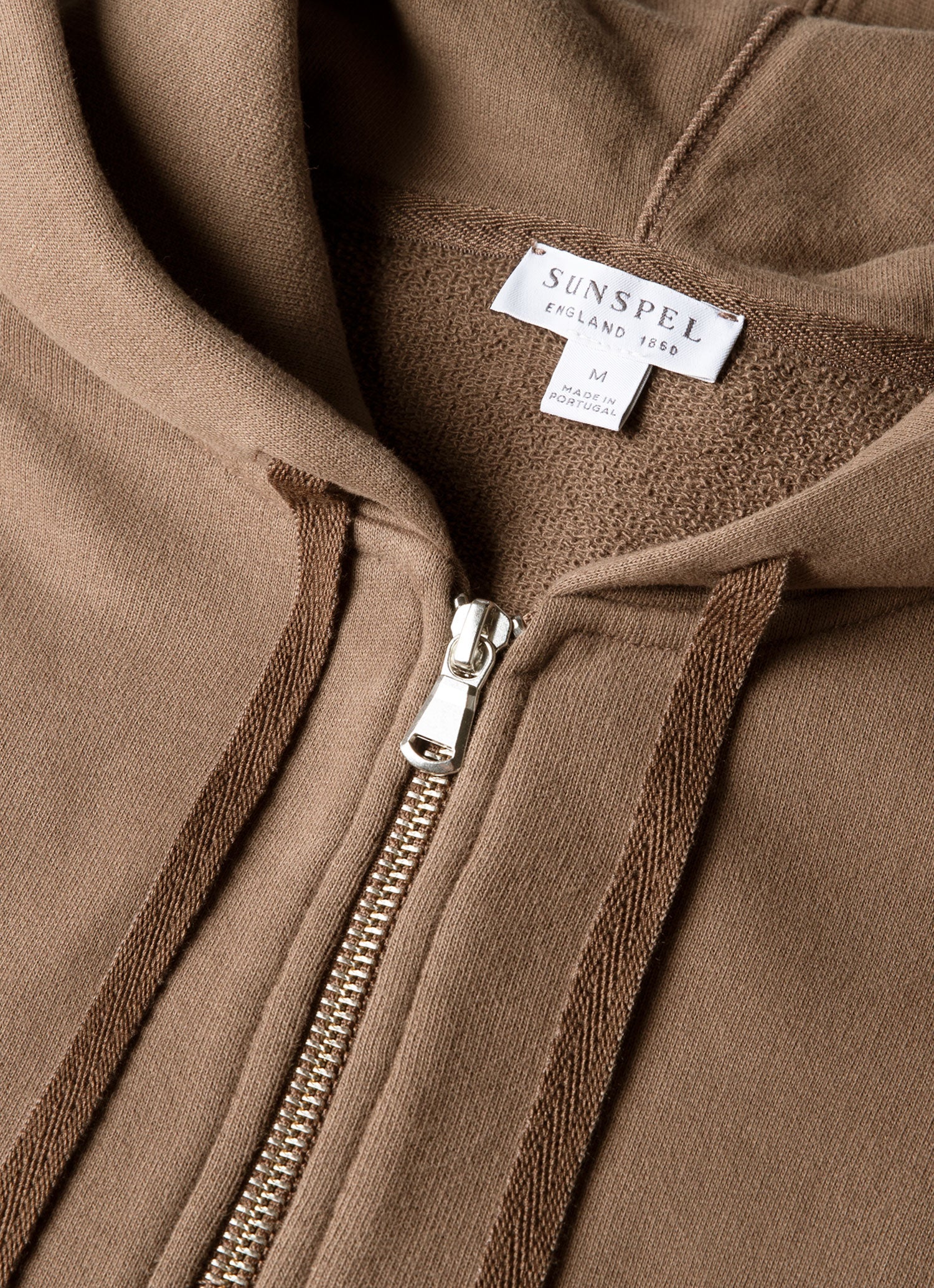 Men's Loopback Zip Hoodie in Dark Cedar