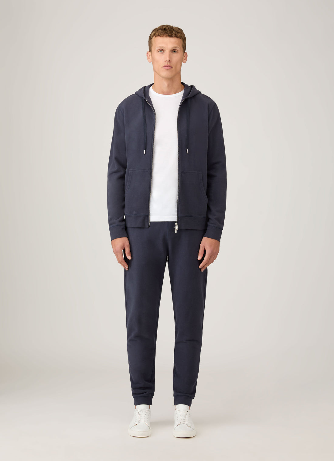 Men's Loopback Zip Hoody in Navy