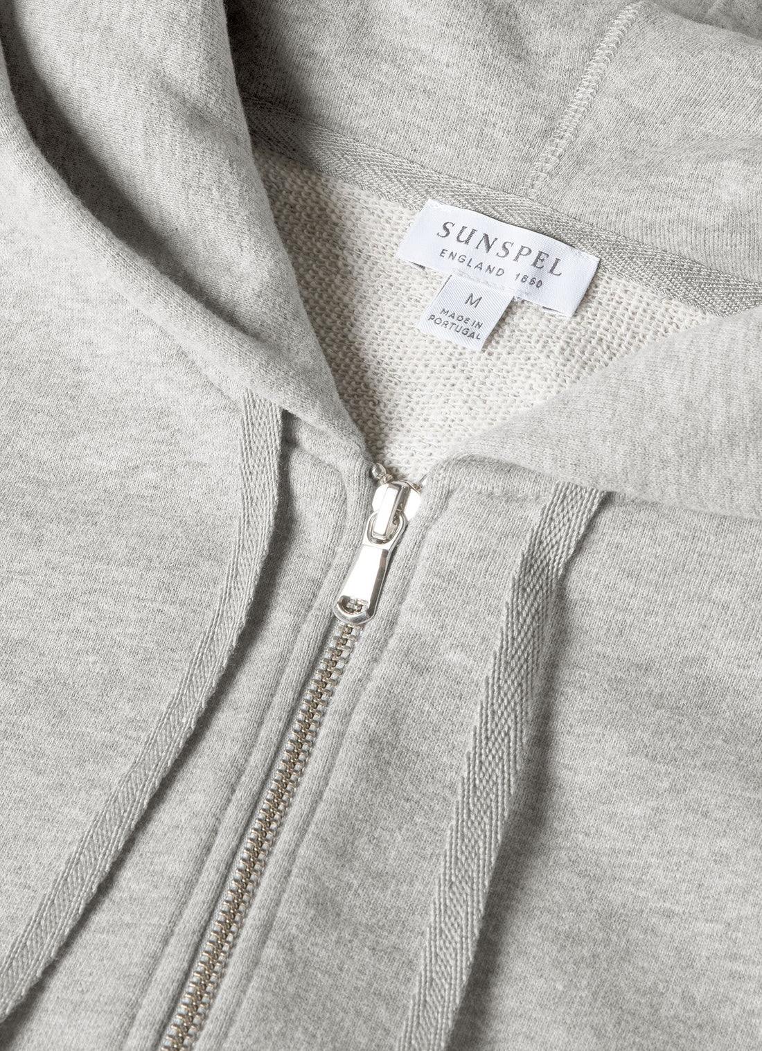 Men's Loopback Zip Hoody in Grey Melange