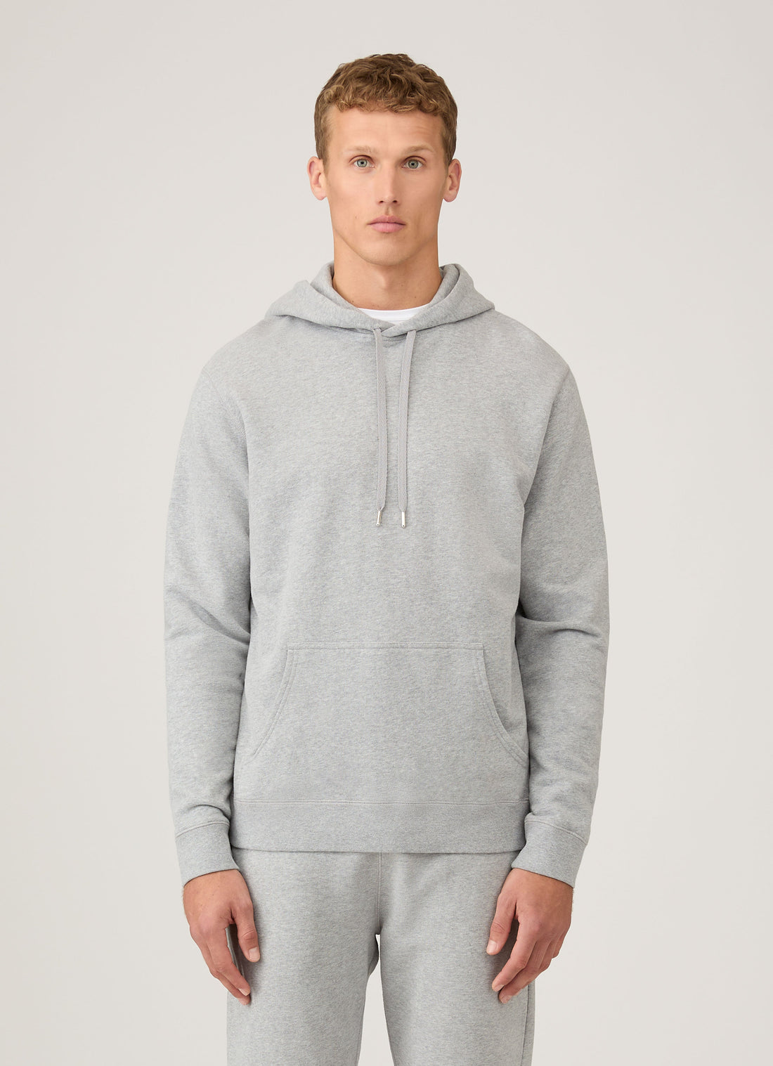 Men's Loopback Hoody in Grey Melange