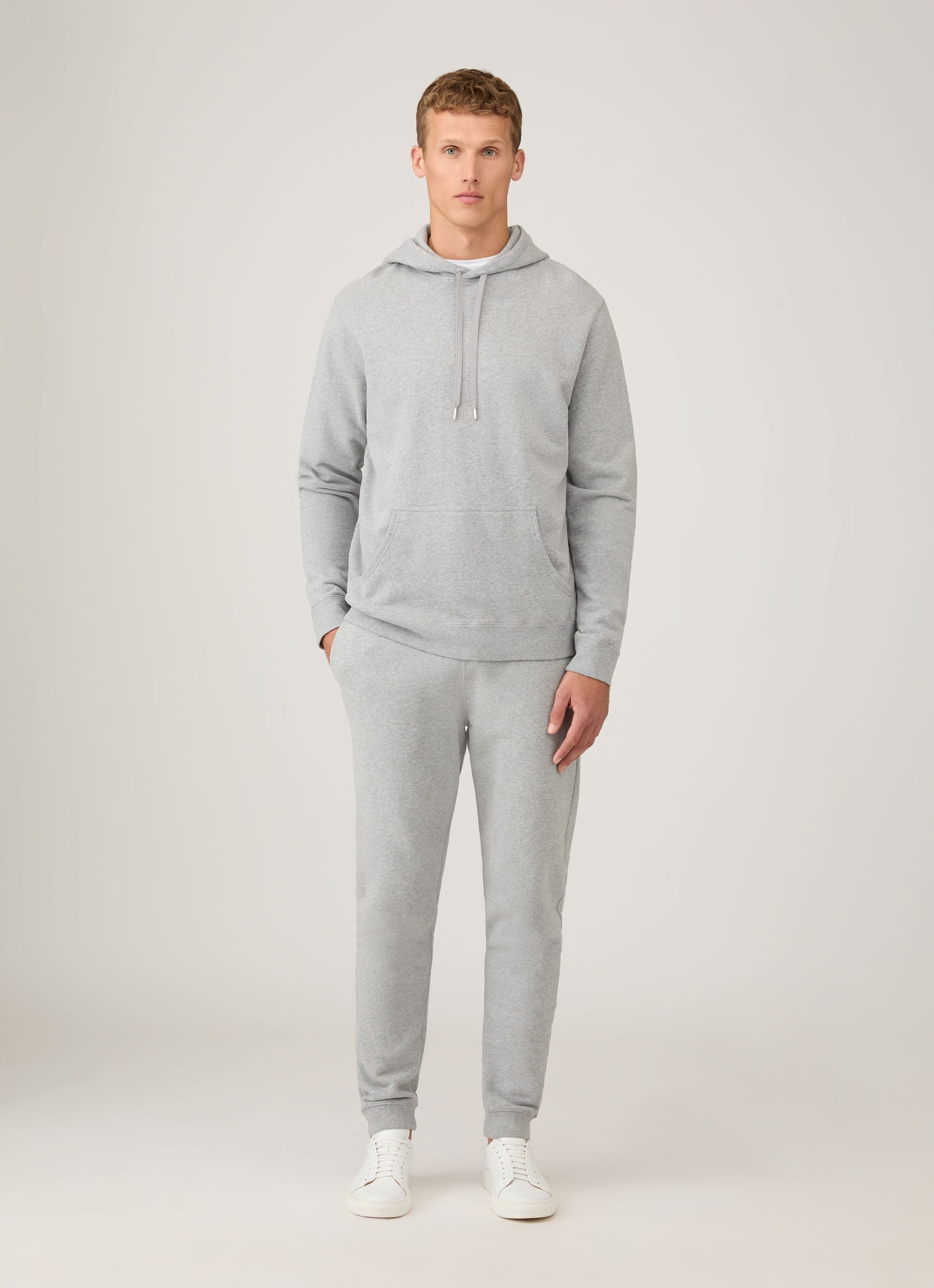 Men's Loopback Hoody in Grey Melange