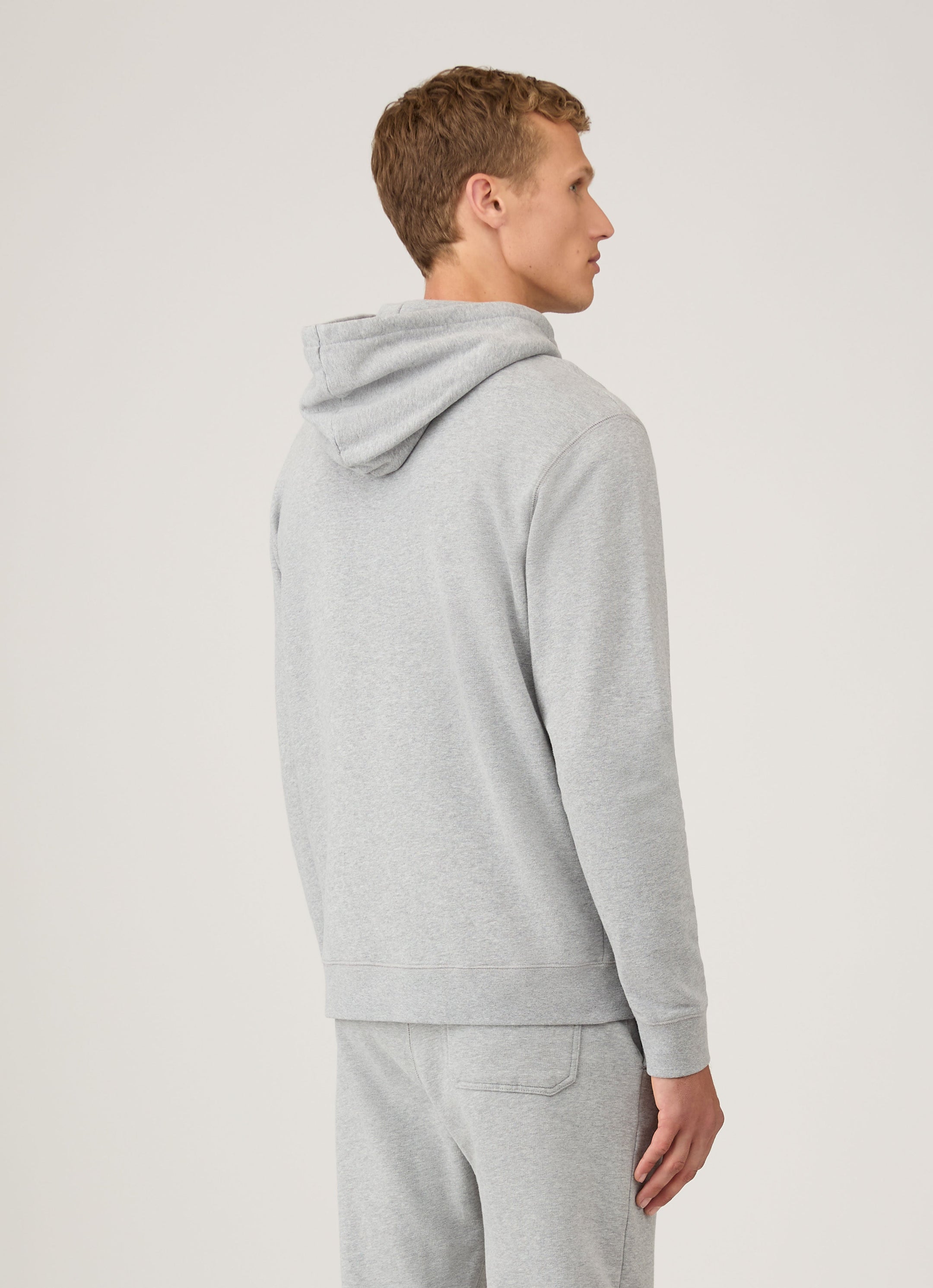 Men's Loopback Hoody in Grey Melange
